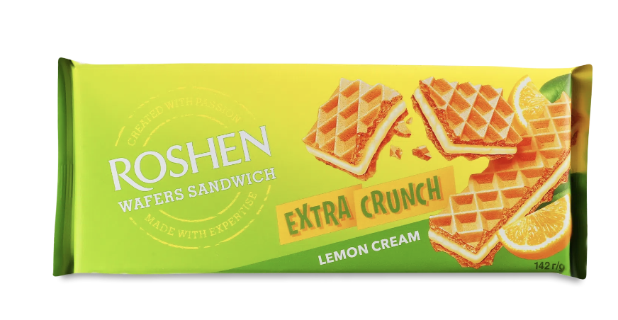 Вафлі Roshen Sandwich Crunch лимон 142г